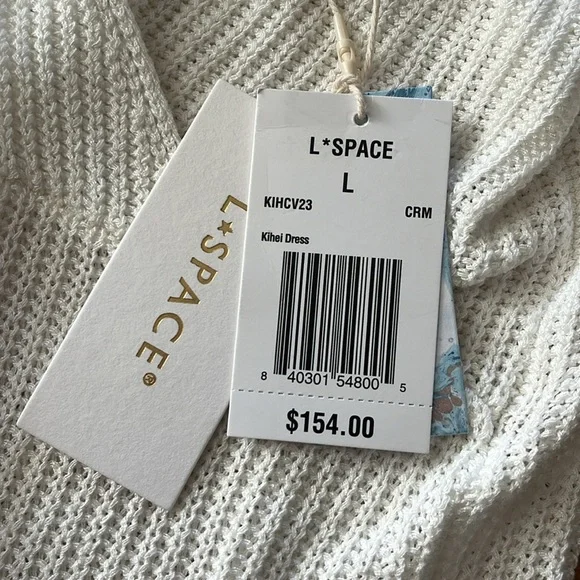 Lspace Kihei mesh dress white crochet size large - Picture 3 of 5